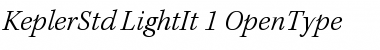 Download Kepler Std Light Italic Font Title Preview