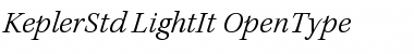 Download Kepler Std Light Italic Font Title Preview