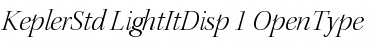Download Kepler Std Light Italic Display Font Title Preview
