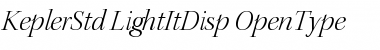 Download Kepler Std Light Italic Display Font Title Preview