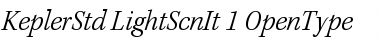 Download Kepler Std Light Semicondensed Italic Font Title Preview