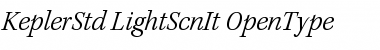 Download Kepler Std Light Semicondensed Italic Font Title Preview
