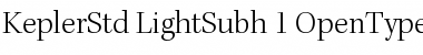 Download Kepler Std Light Subhead Font Title Preview