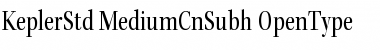 Download Kepler Std Medium Condensed Subhead Font Title Preview