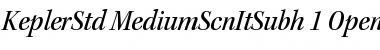 Download Kepler Std Medium Semicondensed Italic Subhead Font Title Preview