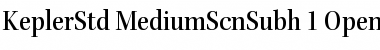 Download Kepler Std Medium Semicondensed Subhead Font Title Preview