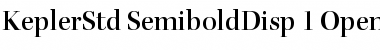 Download Kepler Std Semibold Display Font Title Preview