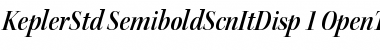 Download Kepler Std Semibold Semicondensed Italic Display Font Title Preview