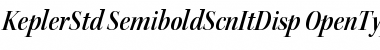 Download Kepler Std Semibold Semicondensed Italic Display Font Title Preview