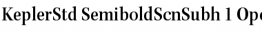 Download Kepler Std Semibold Semicondensed Subhead Font Title Preview