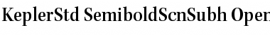 Download Kepler Std Semibold Semicondensed Subhead Font Title Preview