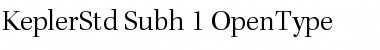 Download Kepler Std Subhead Font Title Preview