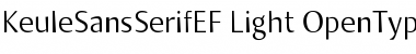 Download KeuleSansSerifEF Light Font Title Preview