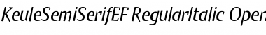 Download KeuleSemiSerifEF RegularItalic Font Title Preview