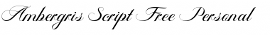 Download Ambergris Script Free Personal Regular Font Title Preview