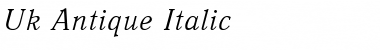 Download Uk_Antique Italic Font Title Preview