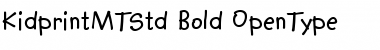 Download Kidprint MT Std Bold Font Title Preview