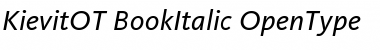 Download KievitOT-BookItalic Regular Font