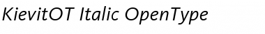 Download KievitOT-Italic Regular Font Title Preview