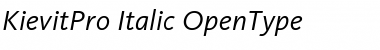 Download KievitPro-Italic Regular Font Title Preview