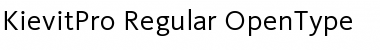 Download KievitPro-Regular Regular Font Title Preview