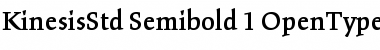 Download Kinesis Std Semibold Font Title Preview