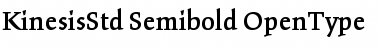 Download Kinesis Std Semibold Font Title Preview