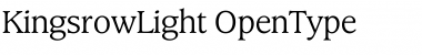 Download KingsrowLight Regular Font Title Preview