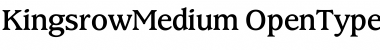 Download KingsrowMedium Regular Font Title Preview