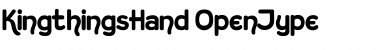Download Kingthings Hand Regular Font Title Preview