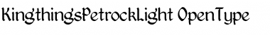 Download Kingthings Petrock Light Regular Font Title Preview