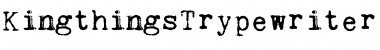 Download Kingthings Trypewriter Regular Font Title Preview
