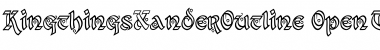 Download Kingthings Xander Outline Regular Font Title Preview