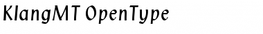 Download Klang MT Regular Font Title Preview