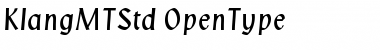Download Klang MT Std Regular Font Title Preview