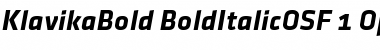 Download Klavika Bold Bold Italic OSF Font Title Preview