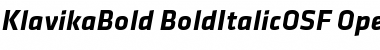 Download Klavika Bold Bold Italic OSF Font Title Preview