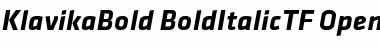 Download Klavika Bold Bold Italic TF Font Title Preview