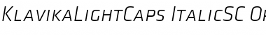 Download Klavika Light Caps Light Italic Font Title Preview