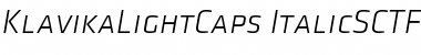 Download Klavika Light Caps Light Italic Font Title Preview