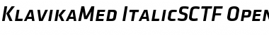 Download Klavika Med Caps Medium Italic Font Title Preview