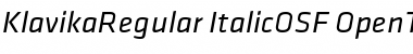 Download Klavika Regular Italic Font Title Preview