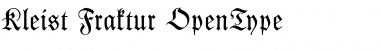 Download Kleist-Fraktur Regular Font Title Preview