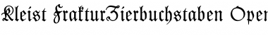 Download Kleist-Fraktur Zierbuchstaben Regular Font Title Preview