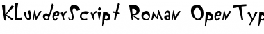 Download KlunderScript Roman Font Title Preview