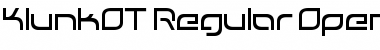 Download Klunk OT Regular Font Title Preview