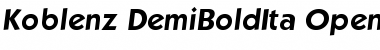 Download Koblenz-DemiBoldIta Regular Font Title Preview