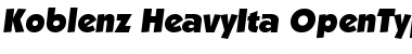 Download Koblenz-HeavyIta Regular Font Title Preview