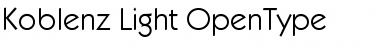 Download Koblenz-Light Regular Font Title Preview