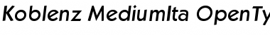 Download Koblenz-MediumIta Regular Font Title Preview